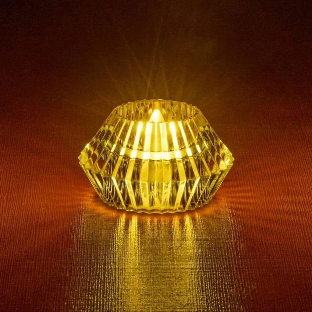 Decorative Led Crystal Diamond Candle	(Pack of 2)